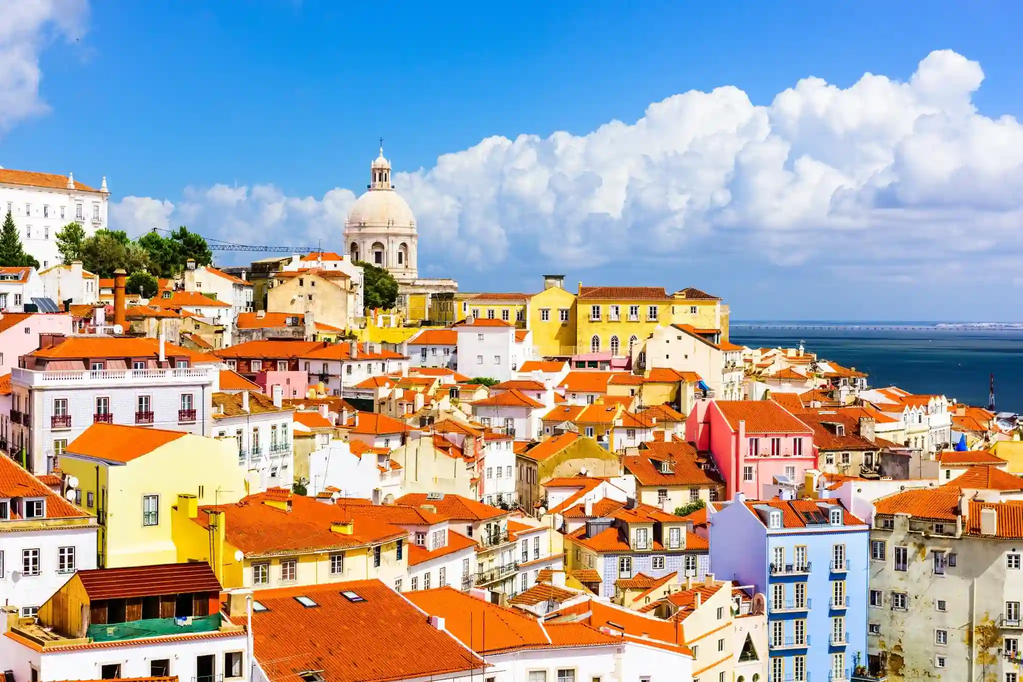 Alfama rooftops and Lisbon viewpoint